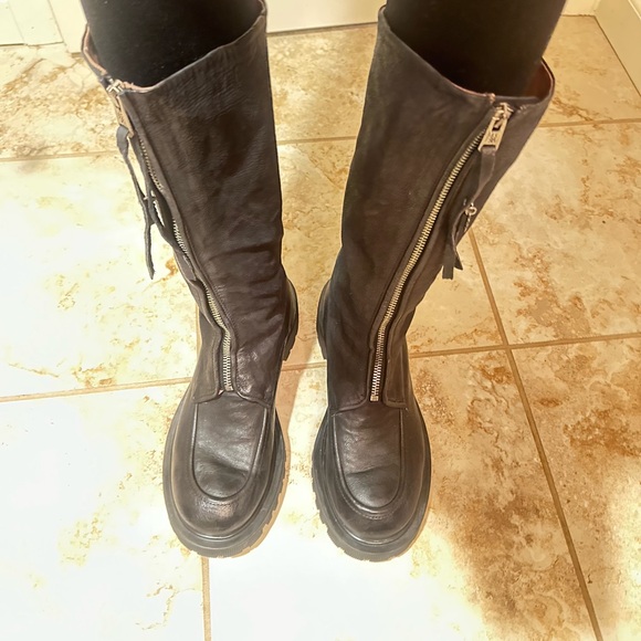 A.S.98 Black Leather Combat Boots Brand New worn once!!! - Picture 8 of 11